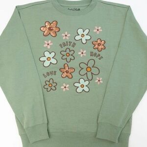 Faith Hope Love embellished sweatshirt